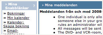 Administration för grupprumsbokning