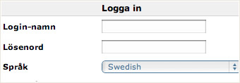 Inloggninsformulär för grupprumsbokning