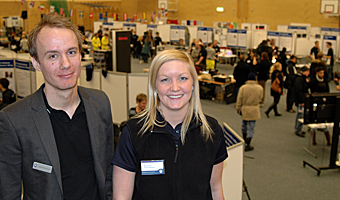 Projektledare Johan Fredriksson och projektledarassistent, tillika  studentambassadör, Åse Olsson, har jobbat intensivt med att planera och genomföra öppet hus. 