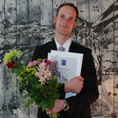 John Färnstrand blev årets bästa student och fick 50 000 kronor. Bild: Björn Kalla.