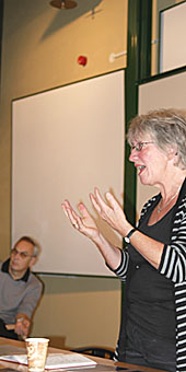 Åsa Falk Lundqvist och Per-Gunnar Hallberg föreläste om entreprenöriella pedagoger och företagsamt lärande.