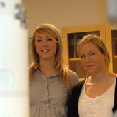 Caroline Almgärd och Ida Larsson går sista året på naturvetenskapligt program på Kattegattgymnasiet.