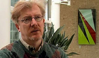 Hugo Palmsköld forskare i konstvetenskap berättar i ett inslag i Vetenskapslandet om konstnären Olle Baertling. <br/> Bild: DAVID LIDESTEDT