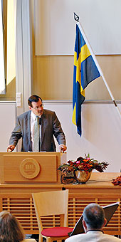 Landshövding Lars-Erik Lövdén höll välkomsttal.