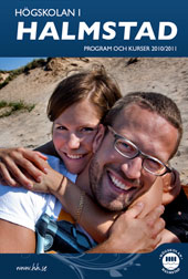 Sofie Hamilton och Mikael Wernersson pryder omslaget till den nya utbildningskatalogen. Bilden är tagen av fotograf Linn Bergbrant