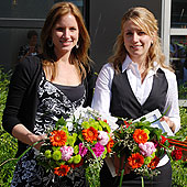 Magdalena Andersson och Amelie Fogelberg fick stipendium på 100 000 kr för bästa examensarbete. De fick även första respektive andra pris i kategorin "bästa student".