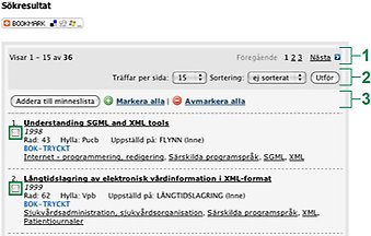 Träfflista
