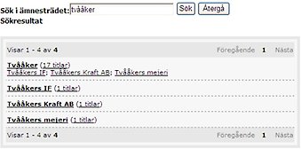 Sök i ämnesträdet