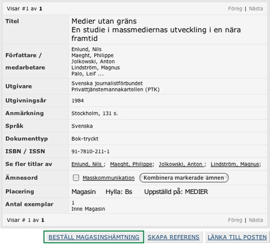 Magasinsbeställning från fullpost