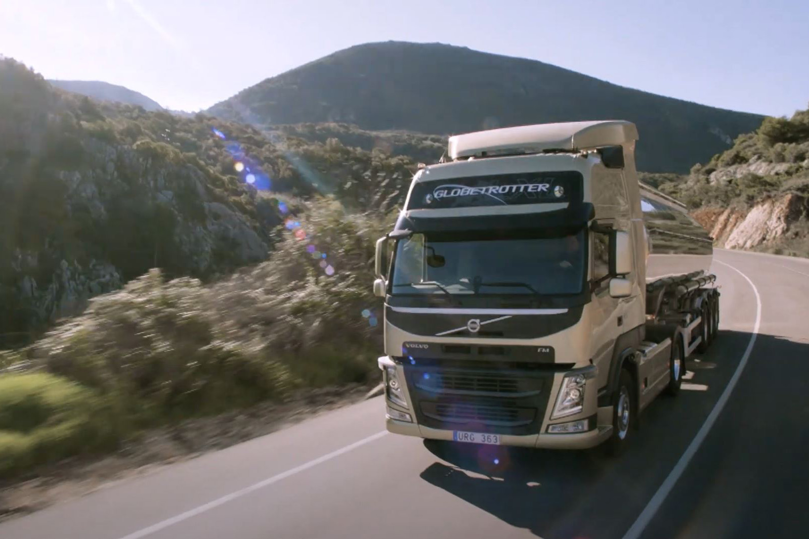A big truck on a road. Photo