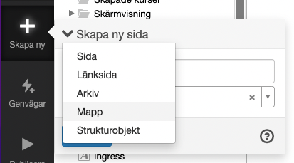Skapa en mapp