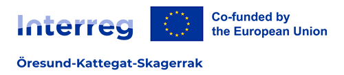 Interreg Öresund Skagerak Kattegat logotype. Co-funded by the EU.