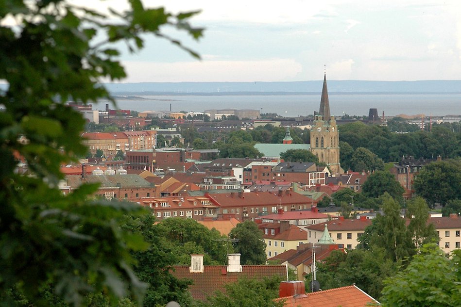 Utsikt över Halmstad. Foto.