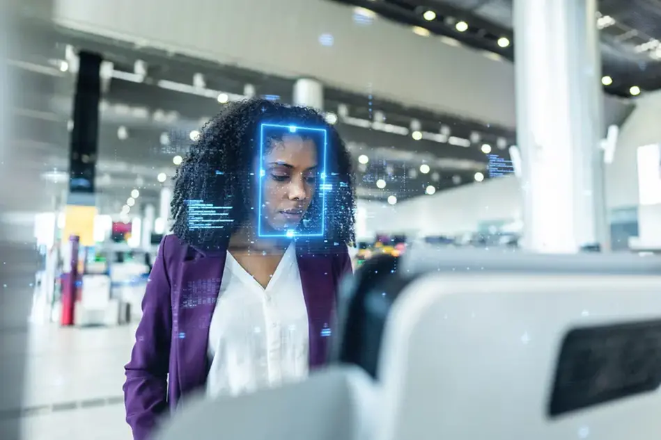 Biometri på en flygplats. Foto.