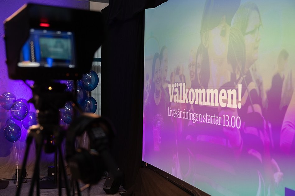 Kamera och livesändning av slutkonferens