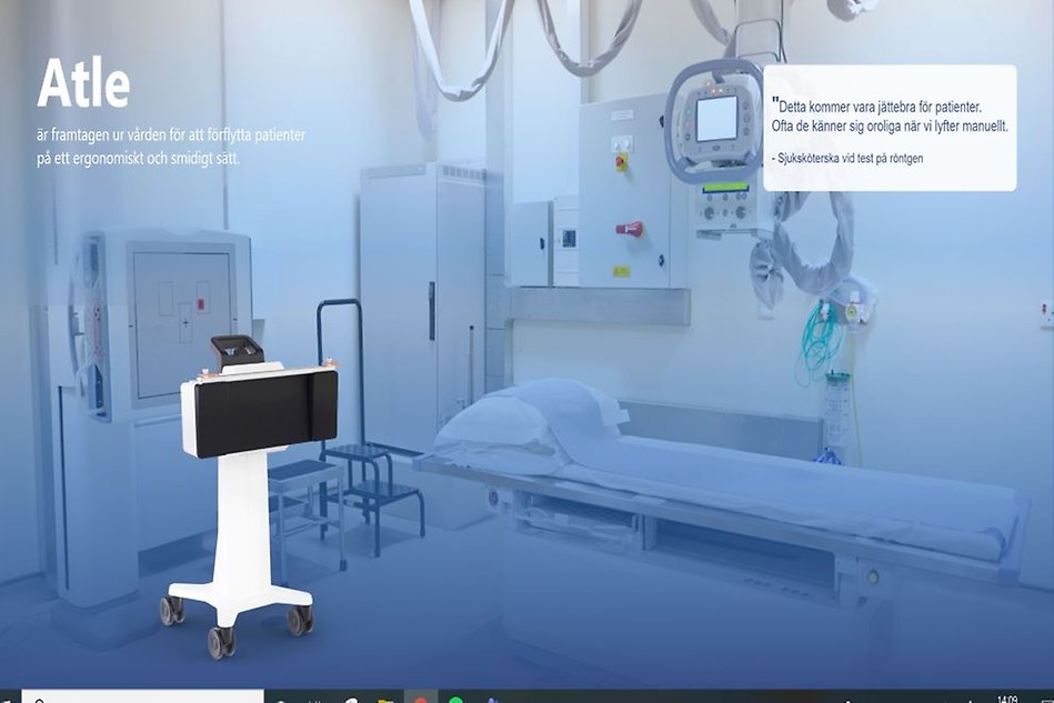 Illustration av en sjukhussal med medicinsk utrustning.