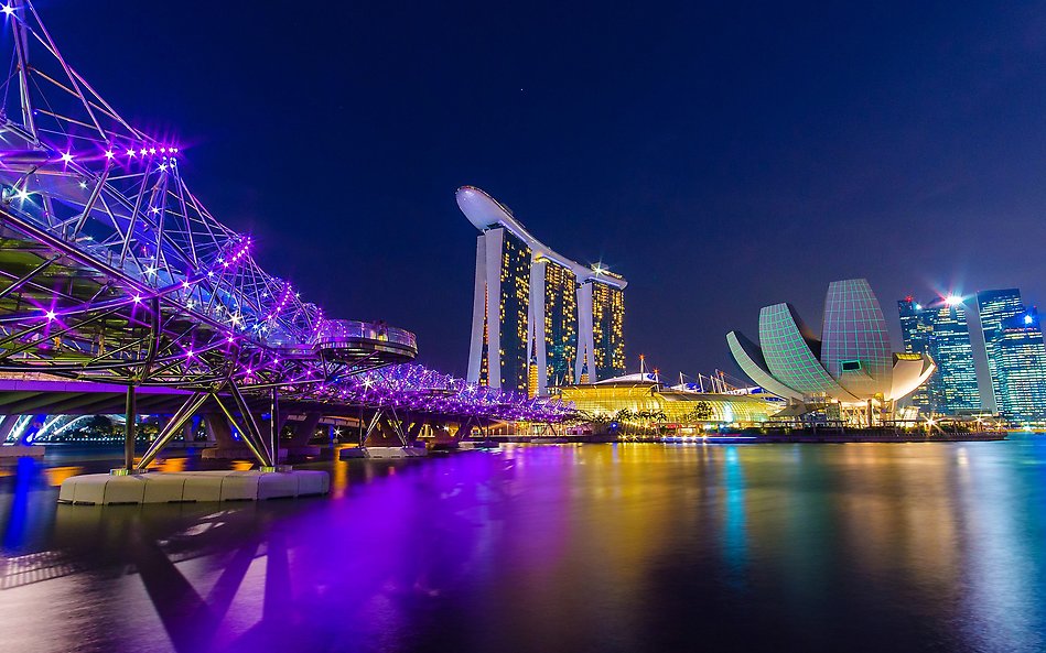 View over Singapore skyline. Photo.