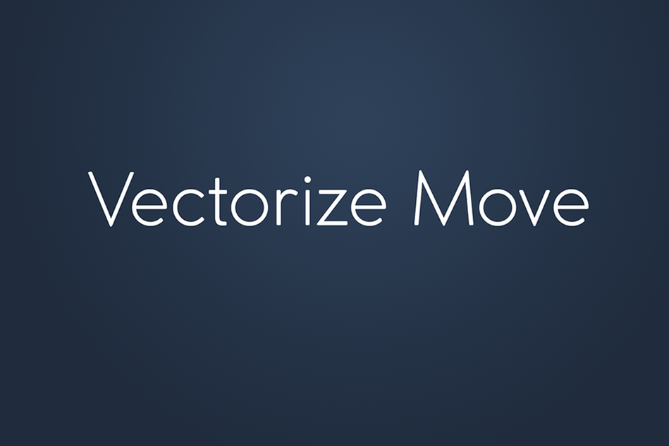 Mörkgrå färgplatta med texten Vectorize Move. Illustration.