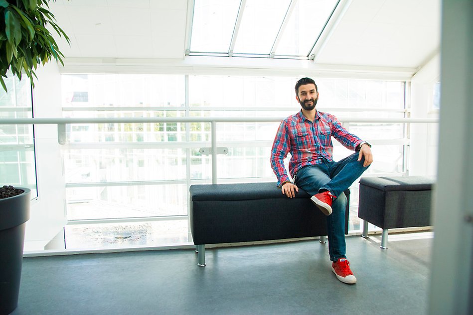 Man sitting on a chair.