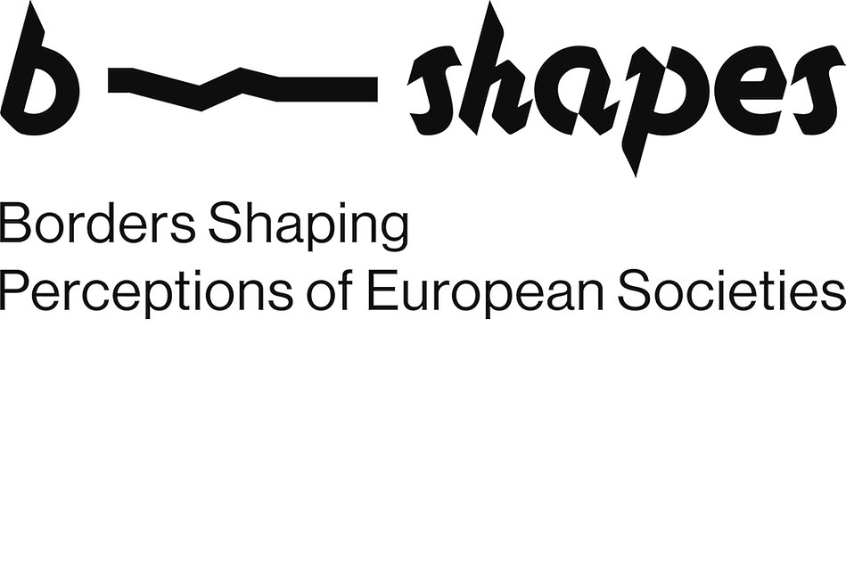 black text with B-shapes. Illustration