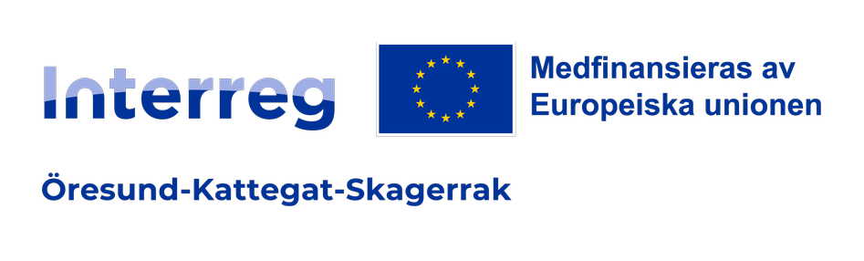 Interreg Öresund Skagerak Kattegatts logotyp. Medfinansierat av EU.