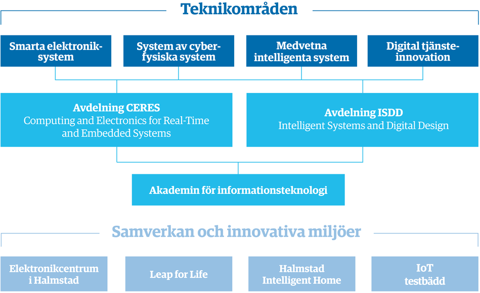 Organisationsschema över Akademin för informationsteknologi